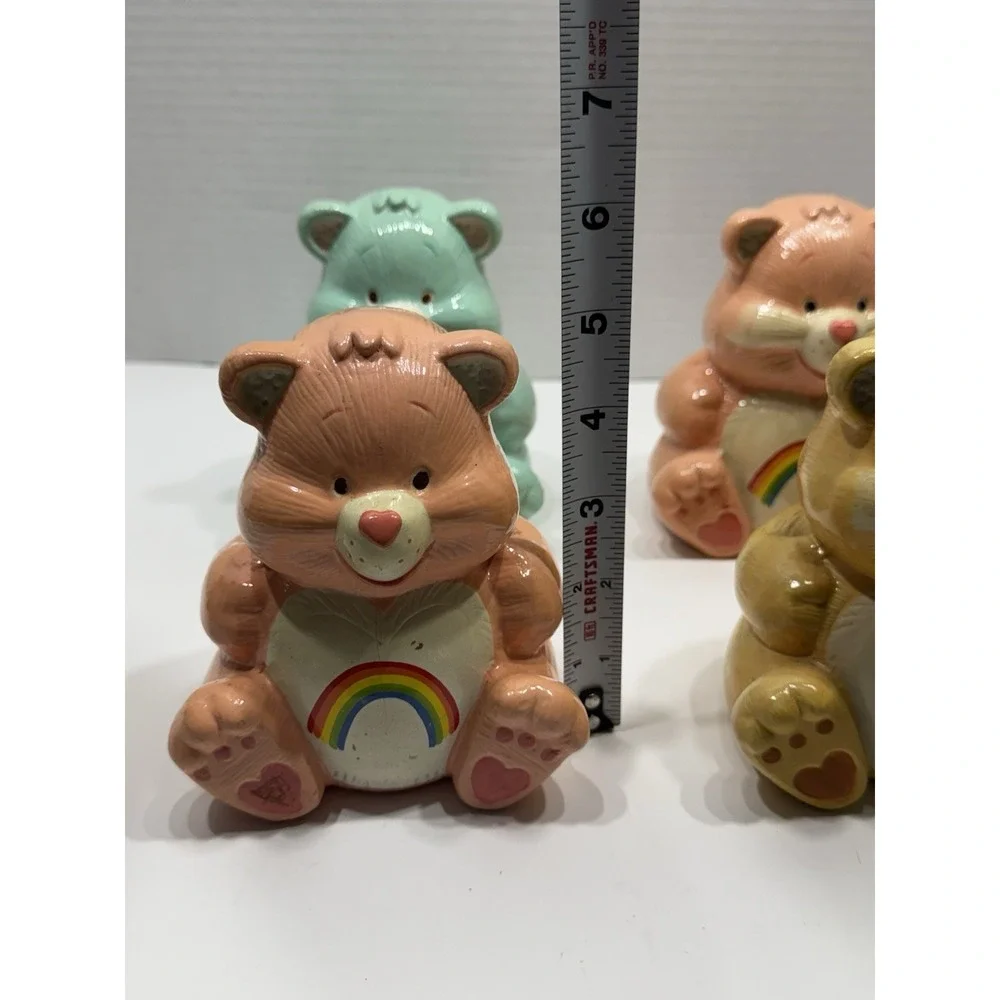 EUC Vintage (Lot Of 4) 1983 Care Bear Ceramic Coin Bank Piggy Banks 5